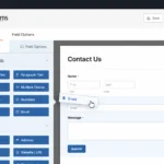 WPForms Pro drag and drop WordPress form builder interface.
