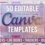 50 Editable Canva Templates 6x9 for KDP